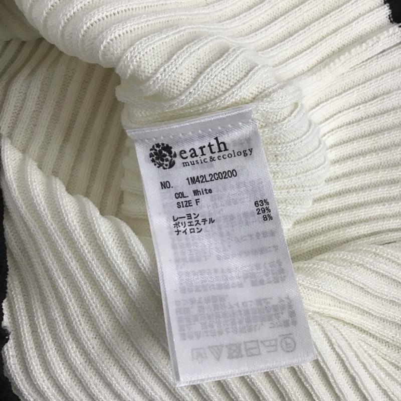 アースミュージックアンドエコロジー earth music&ecology カットソー 半袖 FREE 無地 白 / ホワイト / レディース USED 古着 中古 10141564