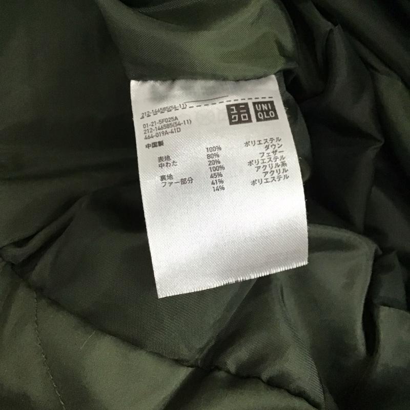 ユニクロ UNIQLO コート ダウンコート 212-146585 XL 無地 カーキ / カーキ / レディース USED 古着 中古 10131420
