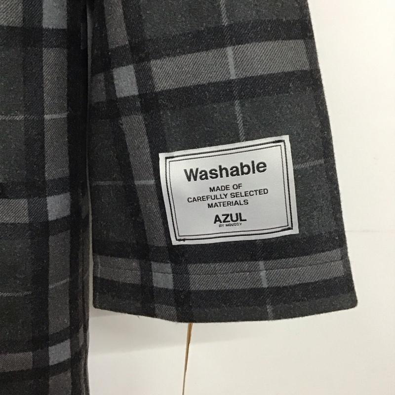 アズールバイマウジー AZUL BY MOUSSY コート コート一般 251FAB30-119I ウォッシャブルスタンドカラーコート タグ付き L チェック 灰 / グレー / メンズ USED 古着 中古 10139373