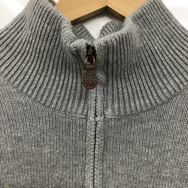 ポロジーンズカンパニー POLO JEANS COMPANY ニット、セーター 長袖 長袖ニットカットソー スタンドネック セーター ジップアップ ロゴ、文字 灰 / グレー / メンズ USED 古着 中古 10128680