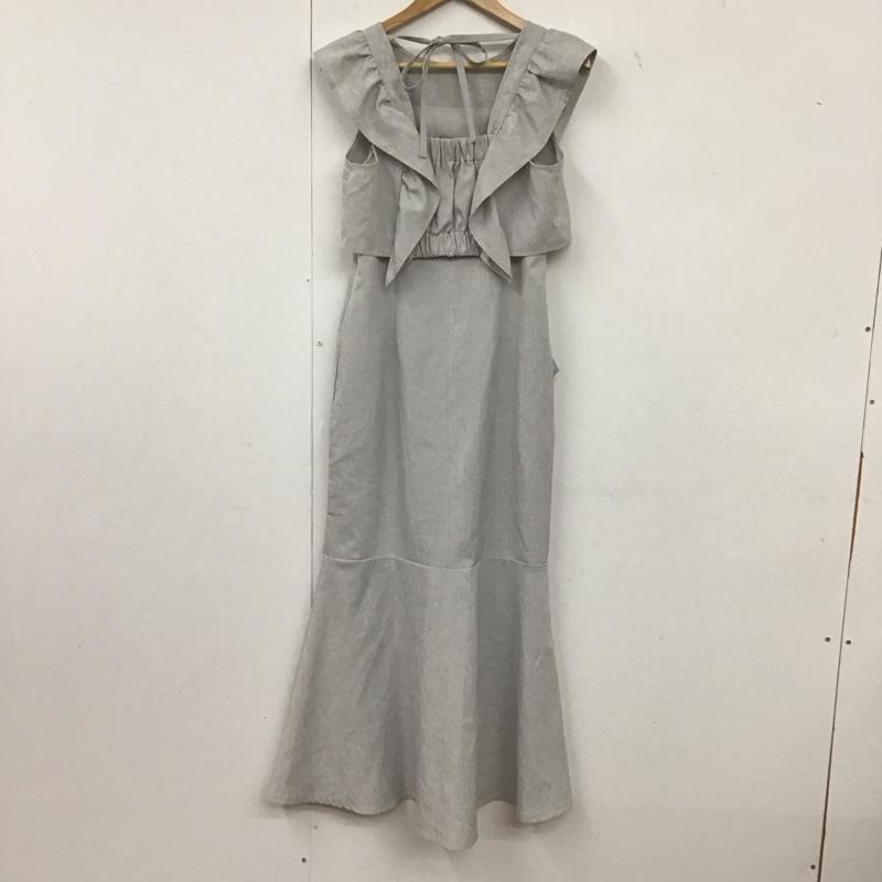 スナイデル SNIDEL ワンピース ロングスカート 022250304901-01 フリルスリーブレイヤードタイトワンピース ロングワンピース M 無地 灰 / グレー / レディース USED 古着 中古 10136030
