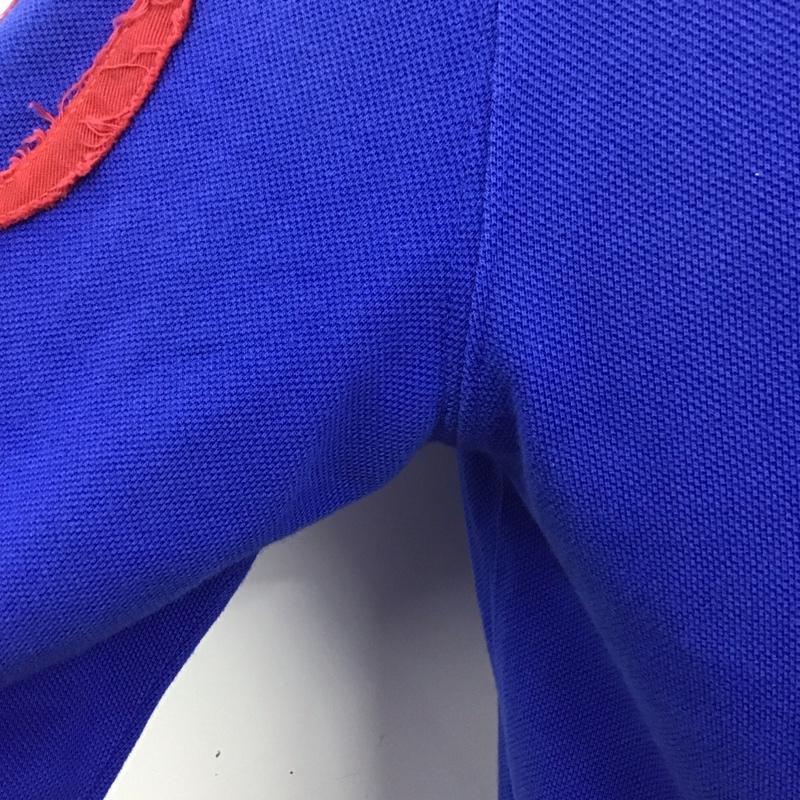 ラルフローレン ラグビー RALPH LAUREN RUGBY ポロシャツ 長袖 長袖シャツ ポロシャツ カラーシャツ 長袖カットソー S ロゴ、文字 青 / ブルー /  メンズ USED 古着 中古 10113128