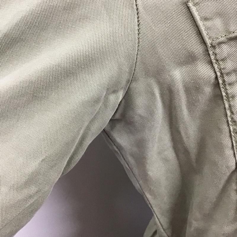 ザラ ZARA シャツ、ブラウス 長袖 長袖シャツ ノーカラーシャツ ポケットシャツ 長袖カットソー S 無地 カーキ / カーキ / レディース USED 古着 中古 10122718