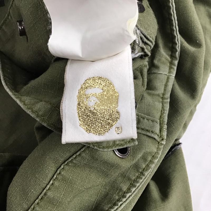 アベイシングエイプ A BATHING APE パンツ ワークパンツ、ペインターパンツ ミリタリーパンツ カジュアルパンツ スリムパンツ L ロゴ、文字 カーキ / カーキ /  メンズ USED 古着 中古 10126826