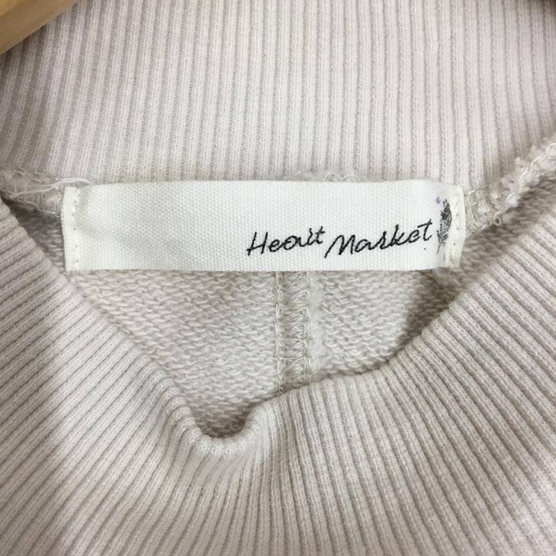 ハートマーケット HEARTMARKET トレーナー 長袖 SA2012154-A1 スウェット ロング丈 チュニック モックネック FREE 無地 アイボリー / アイボリー / レディース USED 古着 中古 10119003