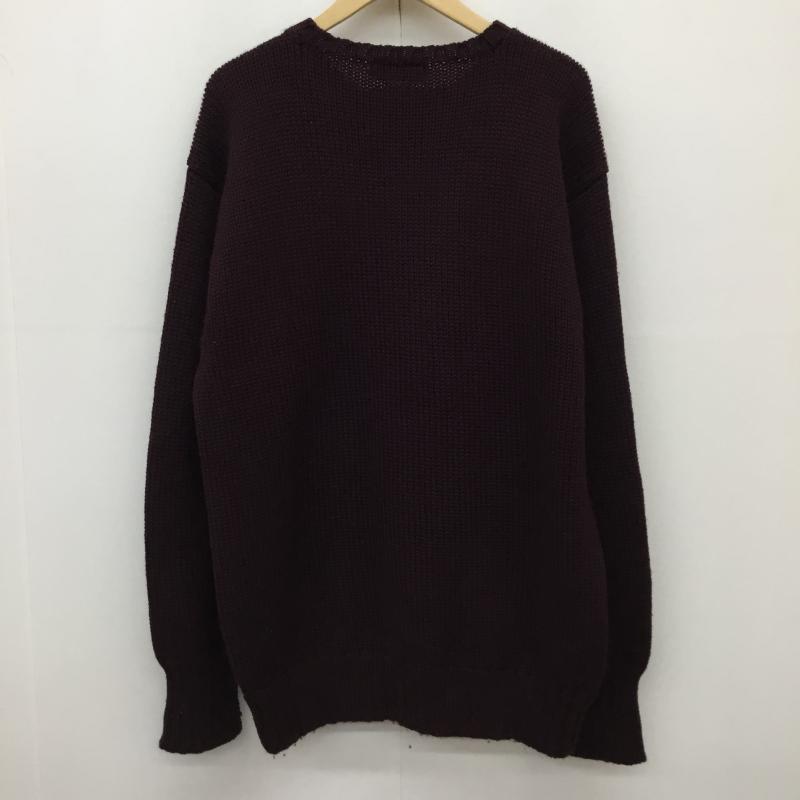 ポロラルフローレン POLO RALPH LAUREN ニット、セーター 長袖 90s LL ワンポイント ボルドー / ボルドー / メンズ USED 古着 中古 10139632