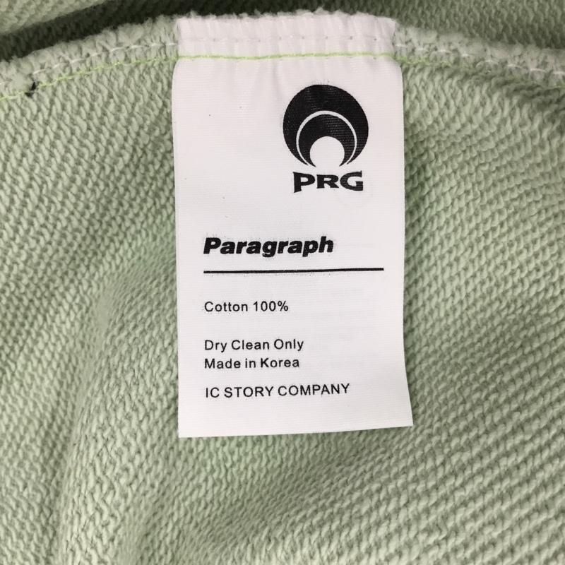 パラグラフ Paragraph トレーナー 長袖 長袖トレーナー スウェット クルーネック リブスウェットカットソー 2 ロゴ、文字 緑 / グリーン / メンズ USED 古着 中古 10121583