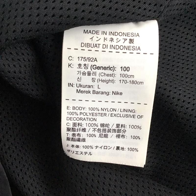 ナイキ NIKE ジャケット、上着 ジャンパー、ブルゾン aj7934-010 ナイロンジャケット アウター L ロゴ、文字 黒 / ブラック / メンズ USED 古着 中古 10147266
