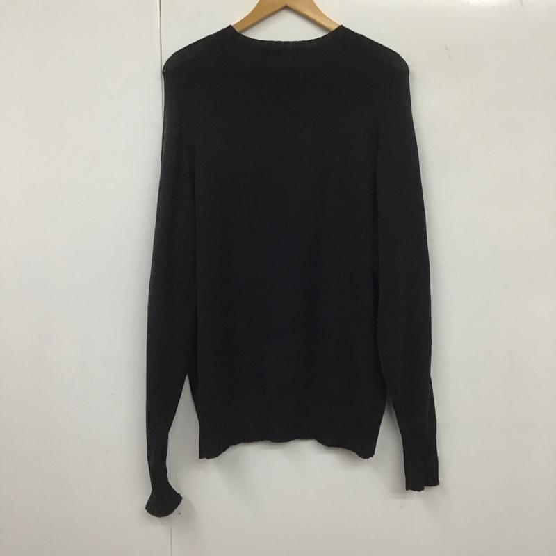 ポロバイラルフローレン Polo by RALPH LAUREN ニット、セーター 長袖 長袖ニットカットソー クルーネック セーター 90s M ロゴ、文字 黒 / ブラック / メンズ USED 古着 中古 10132630
