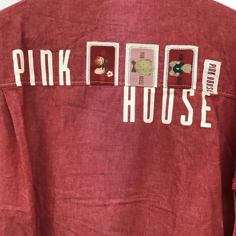 ピンクハウス PINK HOUSE シャツ、ブラウス 長袖 A2111FB ロゴ、文字 赤 / レッド / レディース USED 古着 中古 10138618