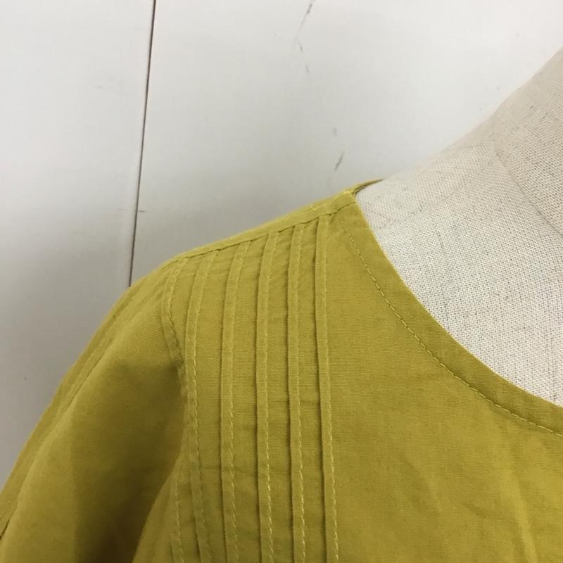 サマンサモスモス Samansa Mos2 シャツ、ブラウス 半袖 1710207 フリル袖 ピンタック FREE 無地 マスタード / マスタード / レディース USED 古着 中古 10123188
