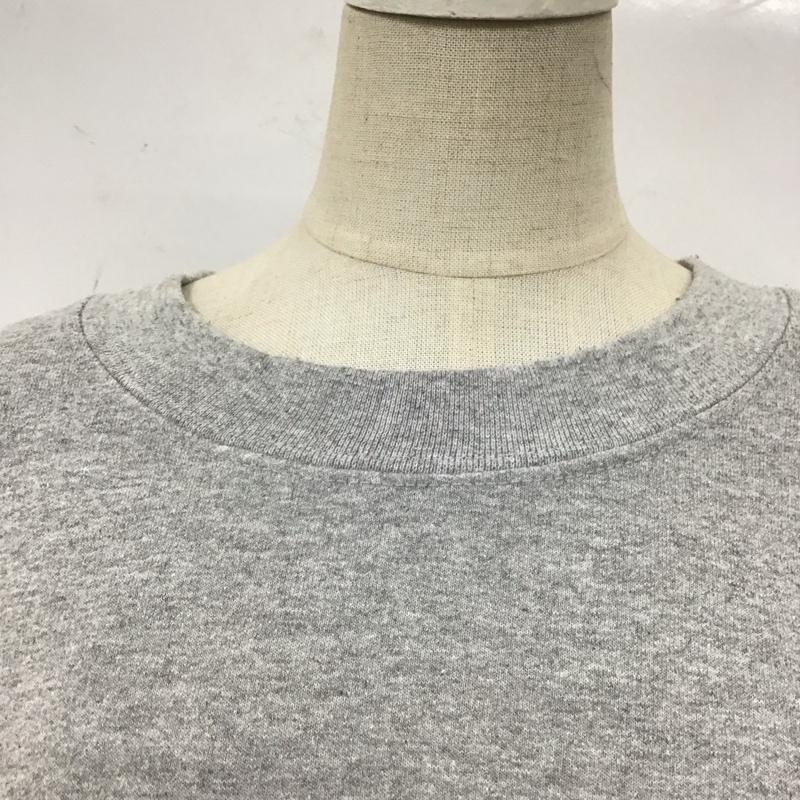 古着 USED トレーナー 長袖 スウェット リメイク フリル 裏起毛 ロゴ、文字 灰 / グレー / レディース USED 古着 中古 10113776