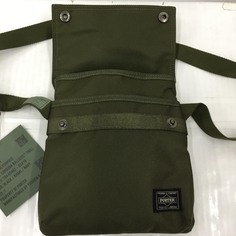 ポーター PORTER ショルダーバッグ ショルダーバッグ 784-05465 UNIT コーデュラバリスティックナイロン タグ付き ロゴ、文字 カーキ / カーキ / メンズ USED 古着 中古 10105774