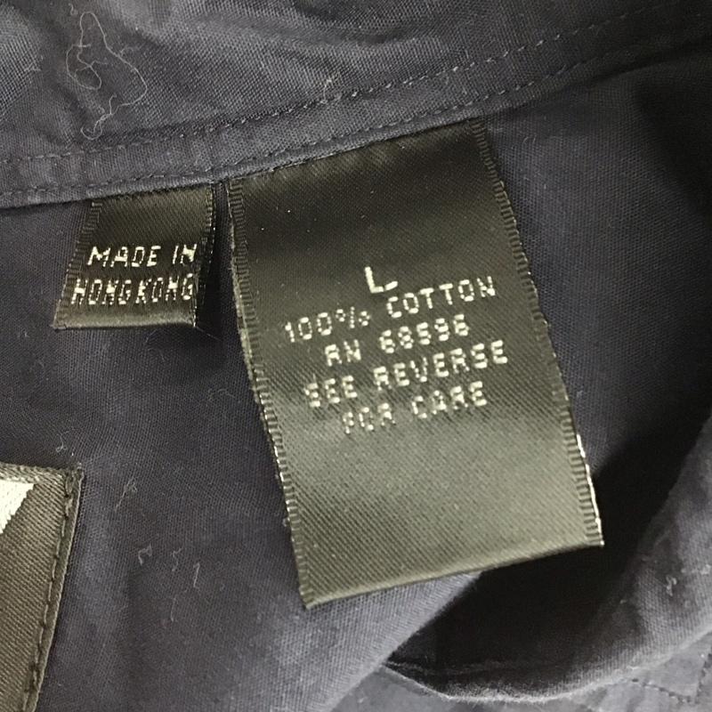 ディーケーエヌワイ DKNY シャツ、ブラウス 長袖 長袖シャツ カラーシャツ ポケットシャツ 長袖カットソー 90s L 無地 紺 / ネイビー / メンズ USED 古着 中古 10124356