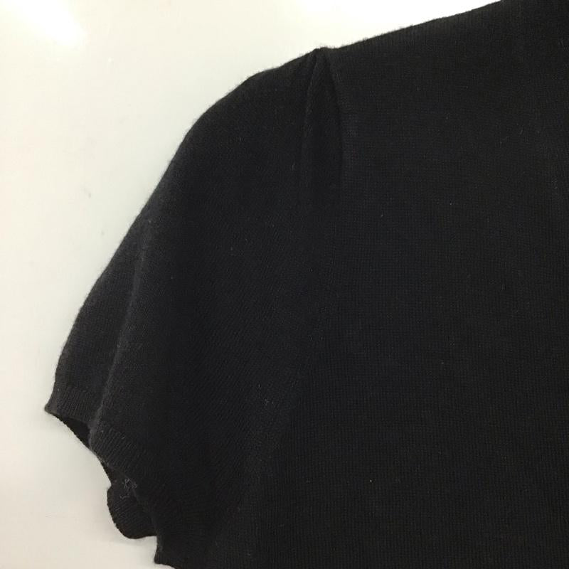 ザラニット ZARA KNIT ニット、セーター 半袖 0367/009/800 L 無地 黒 / ブラック / レディース USED 古着 中古 10133736