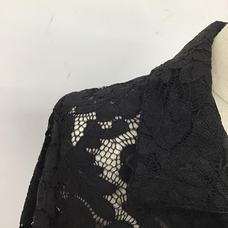 ページボーイ PAGEBOY シャツ、ブラウス 長袖 pb860249al レースシャツ 半袖カットソー 半袖カラーシャツ FREE 総柄 黒 / ブラック / レディース USED 古着 中古 10111903