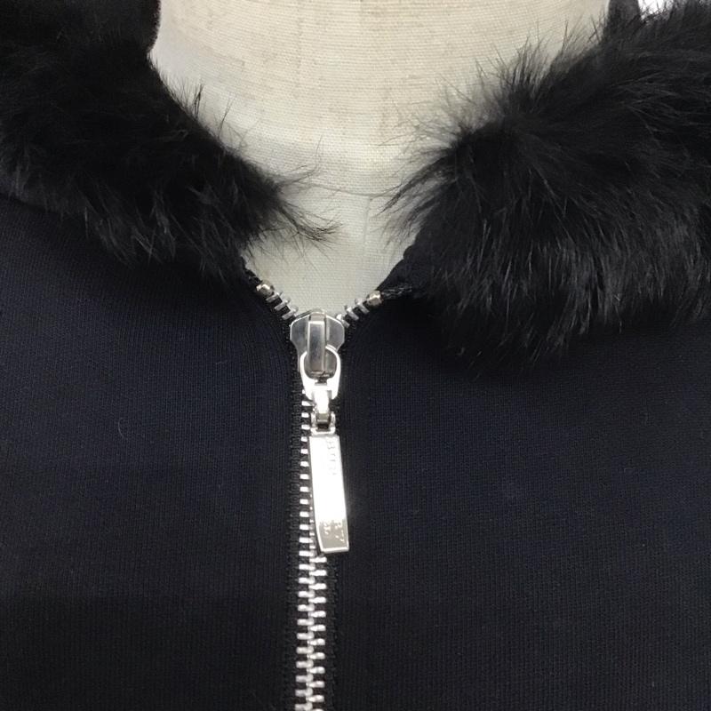 バーバリーブラックレーベル BURBERRY BLACK LABEL パーカー 長袖 ジップアップパーカー 長袖パーカー フード付きパーカー 2 ロゴ、文字 黒 / ブラック /  メンズ USED 古着 中古 10124550
