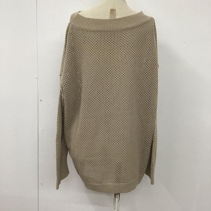 ジーナシス JEANASIS ニット、セーター 長袖 JS063403MC メッシュ FREE 無地 ベージュ / ベージュ /  レディース USED 古着 中古 10106964