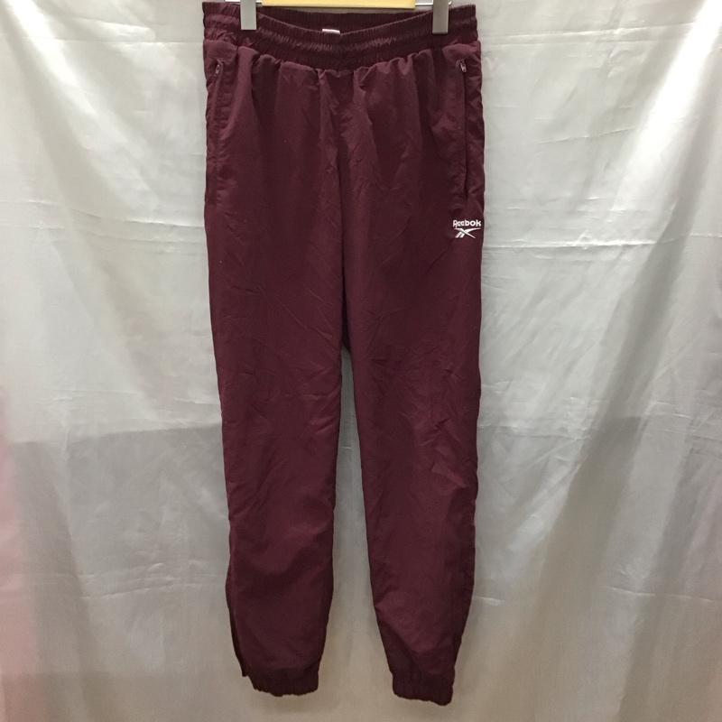 リーボック Reebok パンツ ワークパンツ、ペインターパンツ ジャージ パンツ ワイドパンツ カジュアルパンツ スポーツウェア 0 ロゴ、文字 えんじ / ワインレッド / メンズ USED 古着 中古 10117421