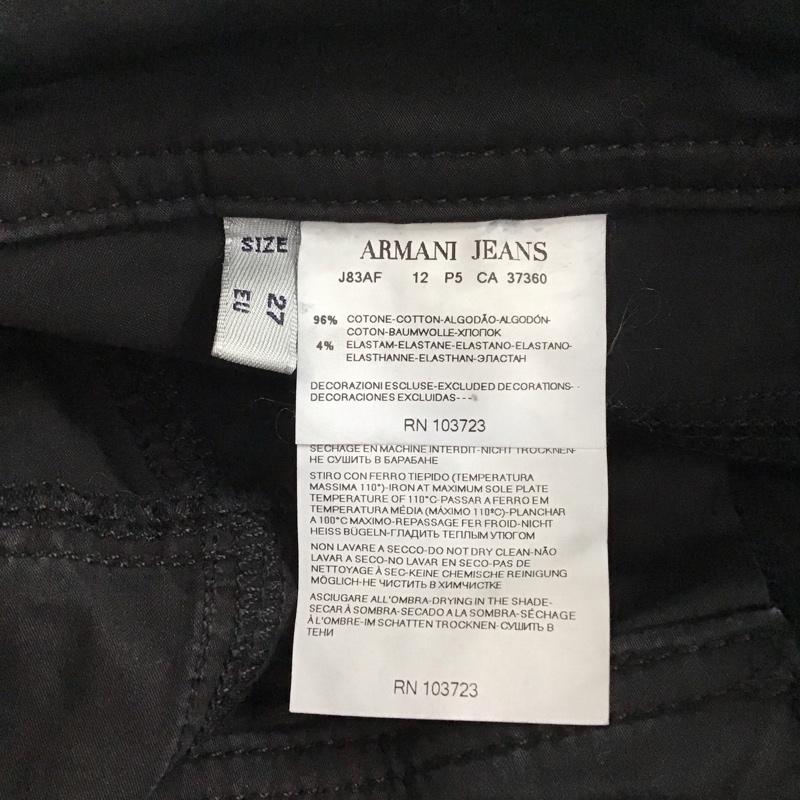 アルマーニジーンズ ARMANI JEANS パンツ デニム、ジーンズ スリムパンツ ストレッチパンツ カジュアルパンツ 27インチ 無地 黒 / ブラック / レディース USED 古着 中古 10136415