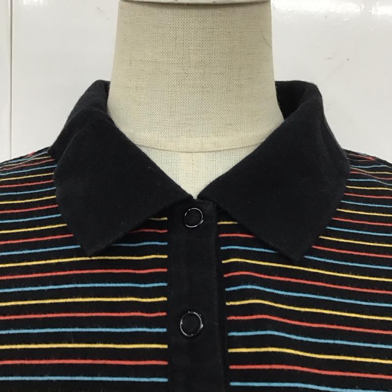 ラコステ LACOSTE ポロシャツ 半袖 半袖ポロシャツ カラーシャツ 半袖カットソー 42 ボーダー柄 マルチカラー / マルチカラー / レディース USED 古着 中古 10113709