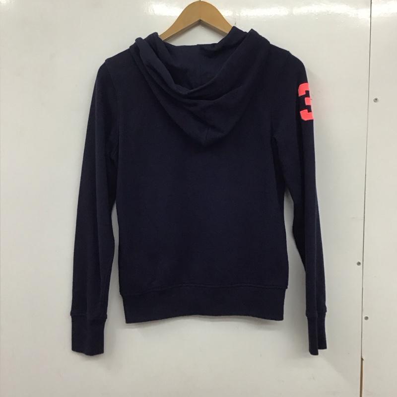 ラルフローレン RALPHLAUREN パーカー 長袖 ジップアップパーカー 長袖パーカー スウェットパーカー XL ロゴ、文字 紺 / ネイビー / レディース USED 古着 中古 10136119