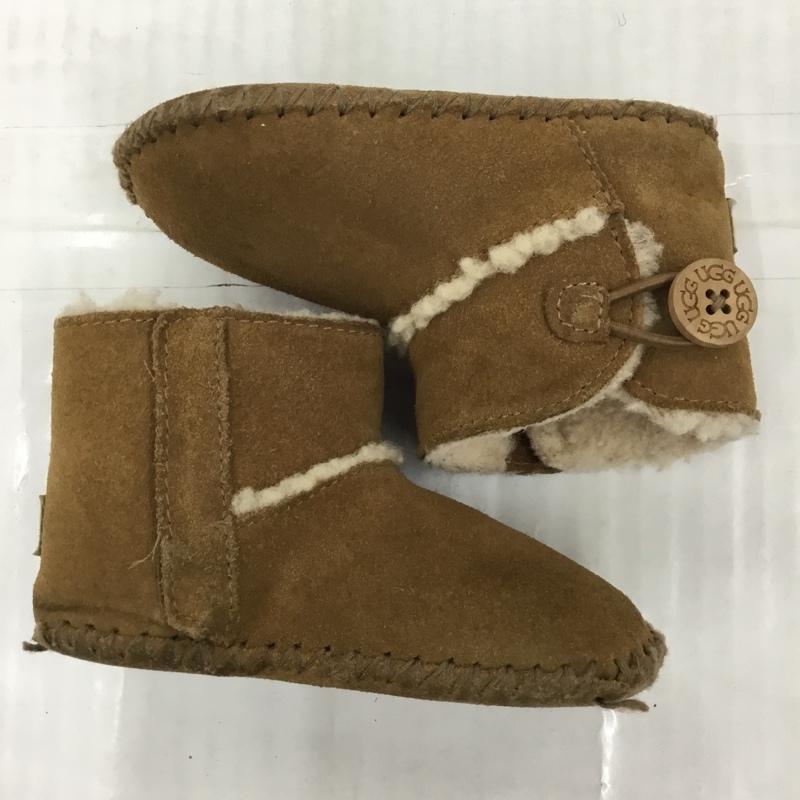アグ UGG ブーツ ショートブーツ 1018136I ベビー レミー II Lemmy II 12.5cm 箱有 12.5cm ロゴ、文字 キャメル / キャメル / ガールズ USED 古着 中古 10105970