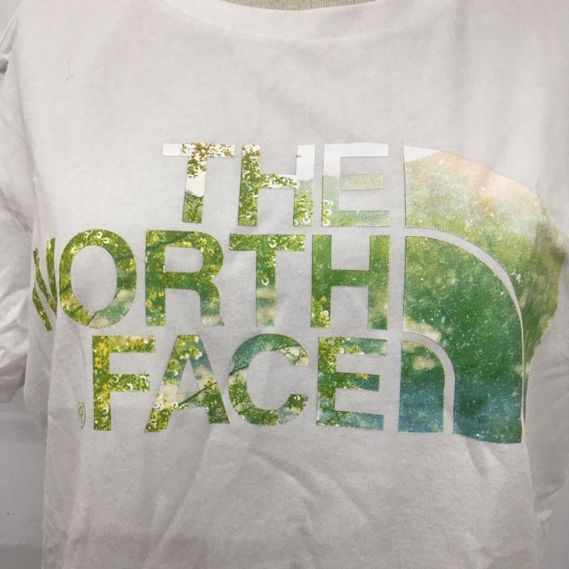 ザノースフェイス THE NORTH FACE Tシャツ 半袖 L ロゴ、文字 X プリント 白 / ホワイト / レディース USED 古着 中古 10105881