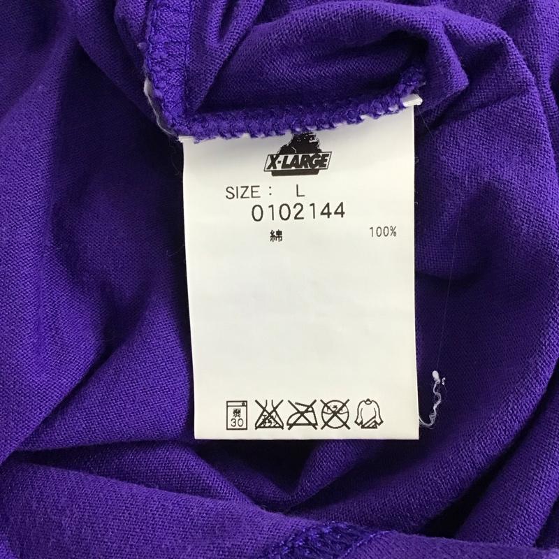 エクストララージ XLARGE Tシャツ 半袖 半袖カットソー プリントTシャツ クルーネックカットソー L プリント 紫 / パープル / メンズ USED 古着 中古 10137234