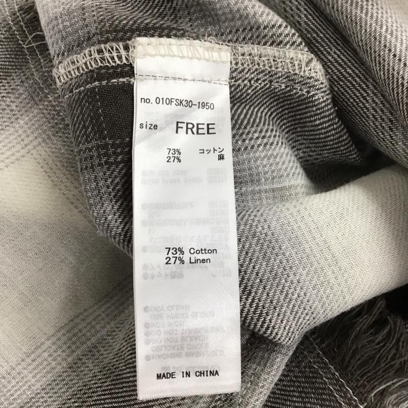 マウジー MOUSSY シャツ、ブラウス 半袖 010FSK30-1950 CUT OFF CHECK CROP SHIRT クロップド丈 FREE チェック 白 / ホワイト / X 灰 / グレー / レディース USED 古着 中古 10139229