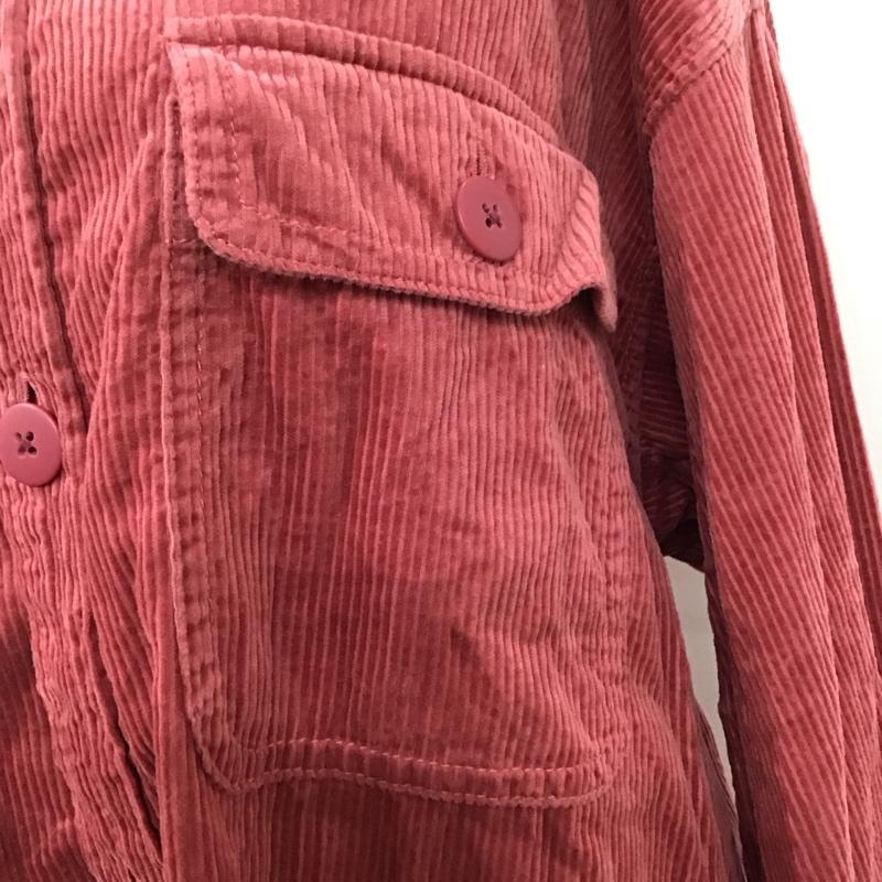 ニコアンド niko and... シャツ、ブラウス 長袖 S204SA03TO コーデュロイ バンドカラー L 無地 桃 / ピンク / レディース USED 古着 中古 10120356