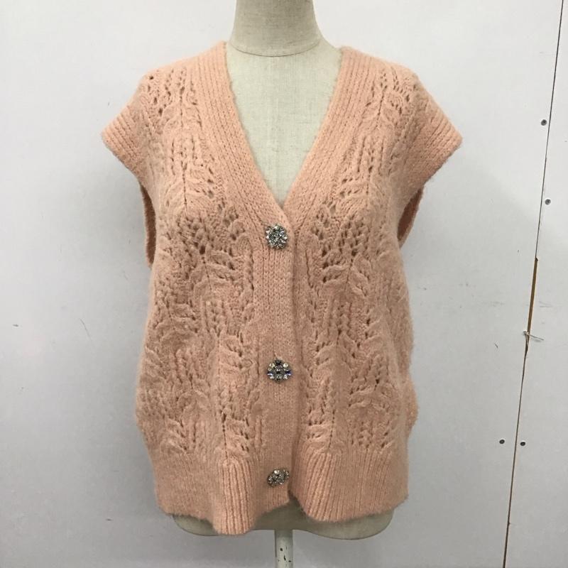 ザラ ZARA ベスト ベスト ニット S 無地 桃 / ピンク / レディース USED 古着 中古 10124885