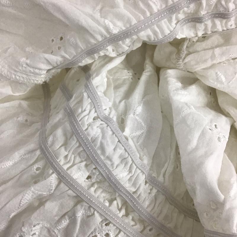 ザラ ZARA カットソー 半袖 3564 103 250 オフショルダー ギャザー S 刺繍 白 / ホワイト / レディース USED 古着 中古 10121089