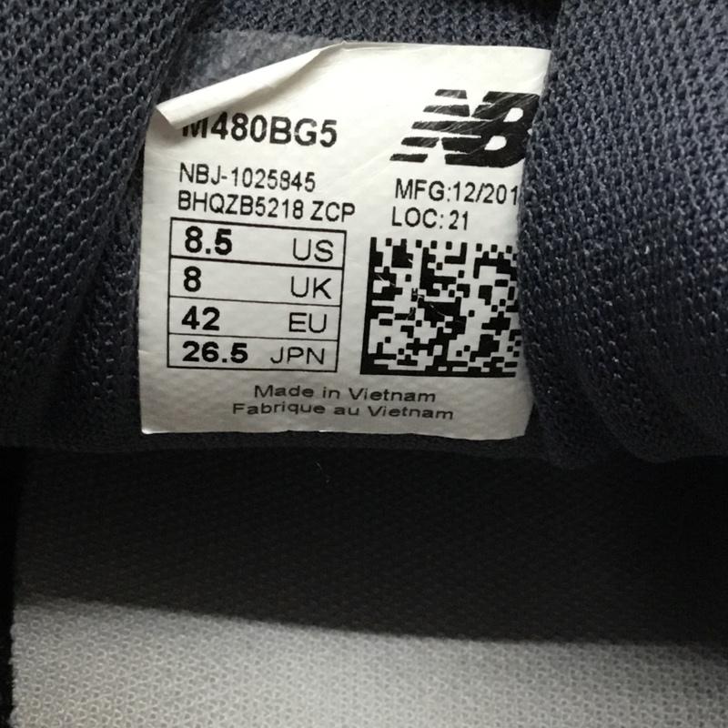 ニューバランス New Balance スニーカー スニーカー M480BG5 26.5cm 480V5 26.5cm ロゴ、文字 黒 / ブラック / メンズ USED 古着 中古 10118666