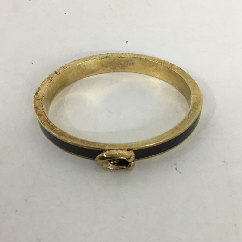 コーチ COACH アクセサリー ブレスレット、バングル ロゴ、文字 黒 / ブラック / X 金 / ゴールド / レディース USED 古着 中古 10128833