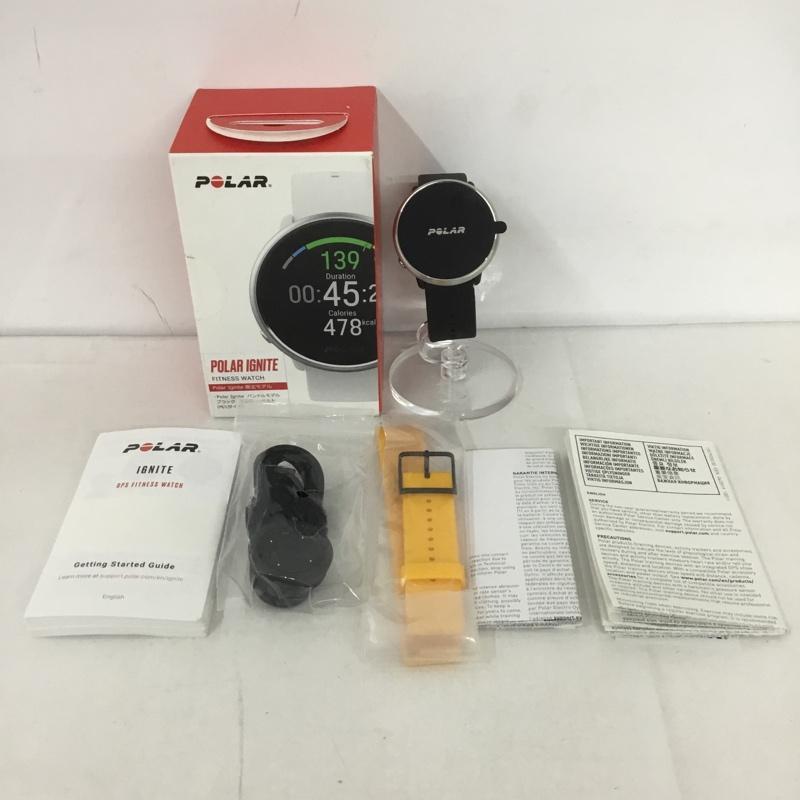 ポーラー POLAR 腕時計 デジタル J2019003 フィットネスウォッチ スマートウォッチ 箱有 ロゴ、文字 黒 / ブラック / メンズ USED 古着 中古 10127502