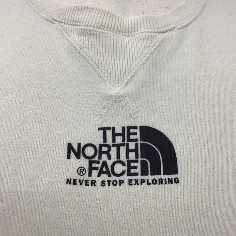ザノースフェイス THE NORTH FACE トレーナー 長袖 NT61802X 長袖トレーナー スウェット クルーネック リブスウェットカットソー L ロゴ、文字 オフホワイト / オフホワイト /  メンズ USED 古着 中古 10117268