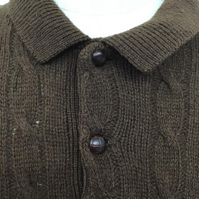 ポロバイラルフローレン Polo by RALPH LAUREN ニット、セーター 長袖 L 無地 茶 / ブラウン / メンズ USED 古着 中古 10105991