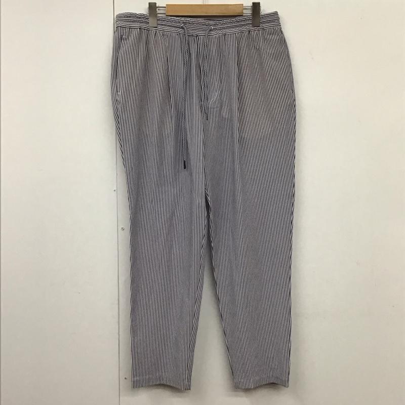 ザラ ZARA パンツ ワークパンツ、ペインターパンツ ワークパンツ ワイドパンツ カジュアルパンツ XL ストライプ 白 / ホワイト / X 水色 / ライトブルー / メンズ USED 古着 中古 10130744