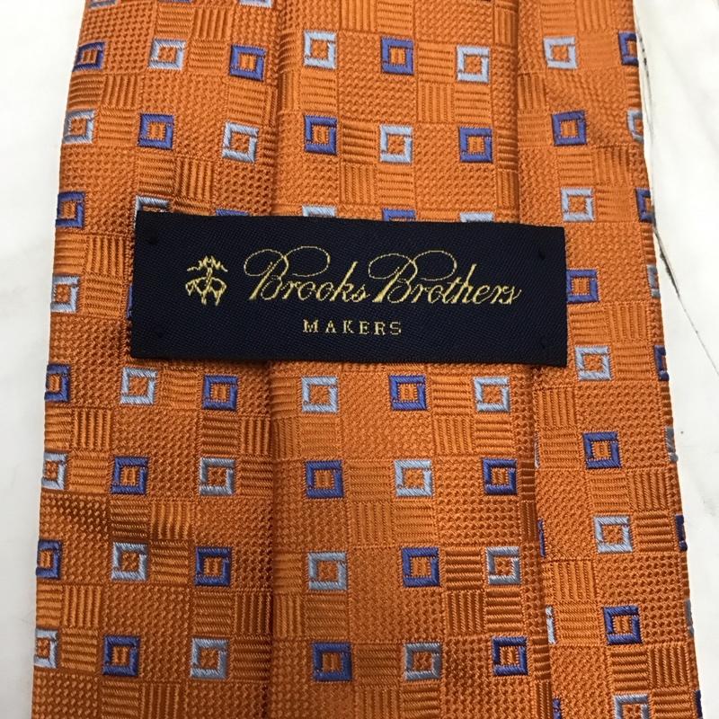 ブルックスブラザーズ BROOKS BROTHERS ネクタイ ネクタイ シルク USA製 総柄 橙 / オレンジ / メンズ USED 古着 中古 10113397
