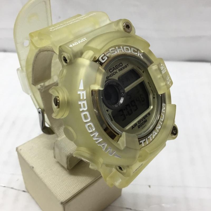 ジーショック G-SHOCK 腕時計 デジタル DW-8201WC FROGMAN WCCS 世界サンゴ礁保護協会 ロゴ、文字 透明 / クリア / メンズ USED 古着 中古 10110544