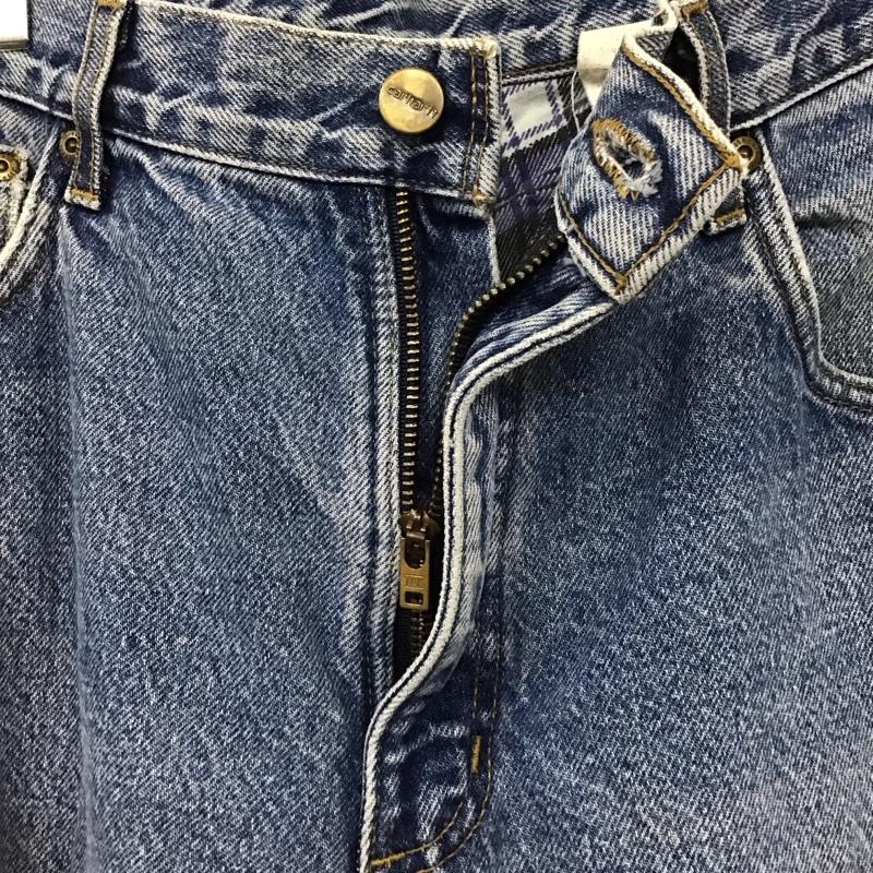 カーハート Carhartt パンツ デニム、ジーンズ テーパード 無地 青 / ブルー /  メンズ USED 古着 中古 10121381
