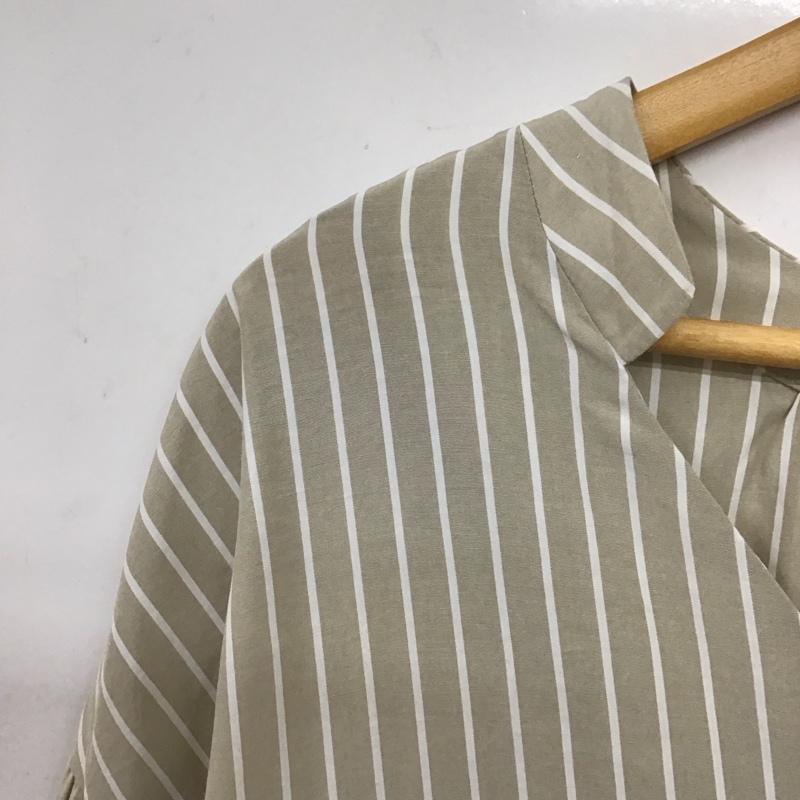 ダブルクローゼット w closet ワンピース ロングスカート FREE ストライプ 白 / ホワイト / X ベージュ / ベージュ / レディース USED 古着 中古 10133986