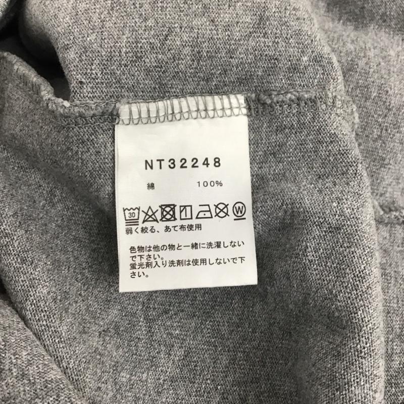 ザノースフェイス THE NORTH FACE Tシャツ 半袖 半袖カットソー プリントTシャツ クルーネックカットソー M ロゴ、文字 灰 / グレー / メンズ USED 古着 中古 10132422