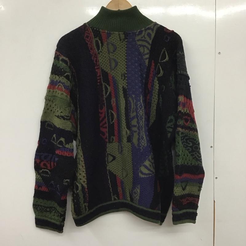 クージ COOGI ニット、セーター 長袖 長袖ニットカットソー スタンドネック セーター M プリント マルチカラー / マルチカラー / メンズ USED 古着 中古 10138430