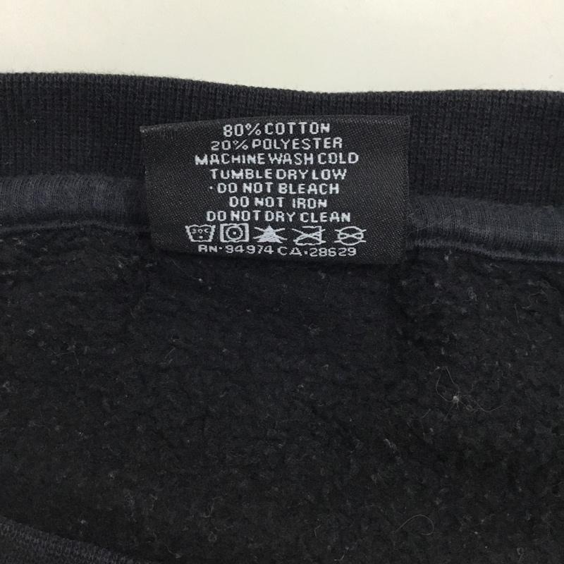 ステューシー STUSSY トレーナー 長袖 長袖トレーナー スウェット クルーネック リブスウェットカットソー S ロゴ、文字 黒 / ブラック / メンズ USED 古着 中古 10112316