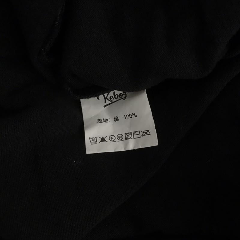ケボズ KEBOZ カットソー 半袖 半袖カットソー プリントTシャツ クルーネックカットソー L ロゴ、文字 黒 / ブラック / メンズ USED 古着 中古 10106749