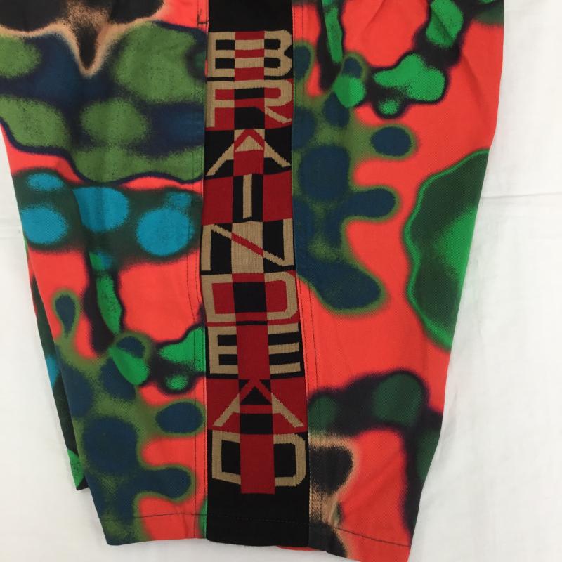 ブレインデット BRAIN DEAD パンツ ショートパンツ M 総柄 赤 / レッド / X 緑 / グリーン / メンズ USED 古着 中古 10128179