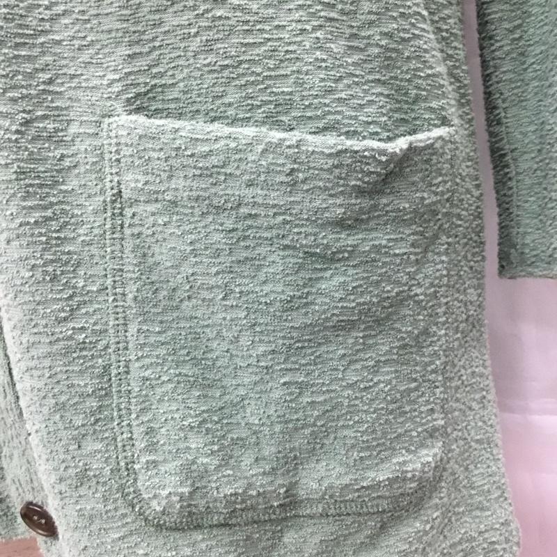 シップスジェットブルー SHIPS JET BLUE カーディガン 長袖 122-41-0005 Vネック L 無地 薄緑 / ライトグリーン / メンズ USED 古着 中古 10109256