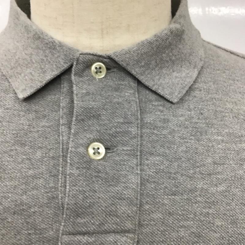ポロラルフローレン POLO RALPH LAUREN ポロシャツ 半袖 半袖ポロシャツ カラーシャツ 半袖カットソー L ロゴ、文字 灰 / グレー /  メンズ USED 古着 中古 10113014